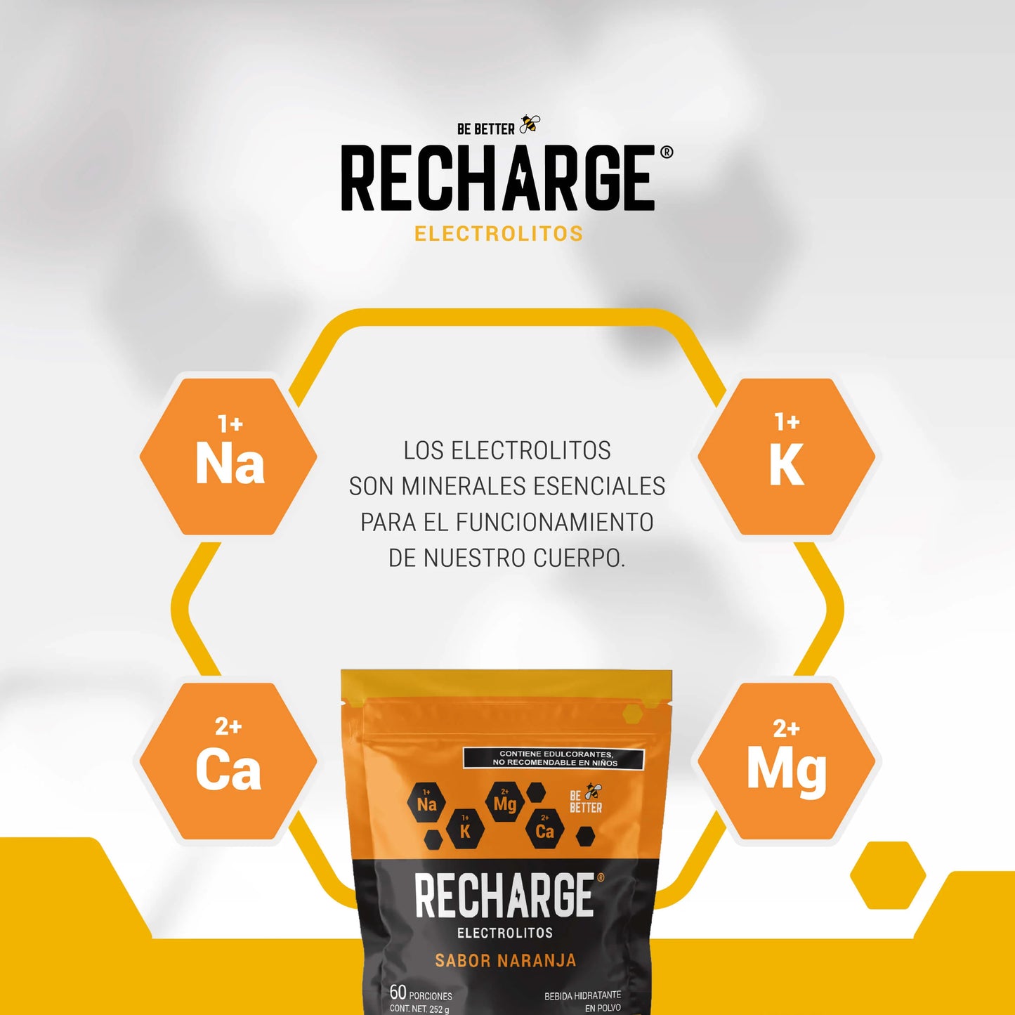 RECHARGE | ELECTROLITOS EN POLVO | NARANJA