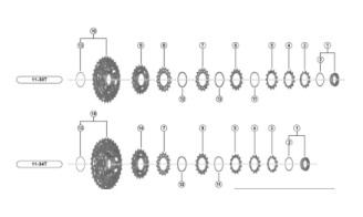 ANILLO DE BLOQUEO Y ARANDELA PARA CASSETTE CS-R8100