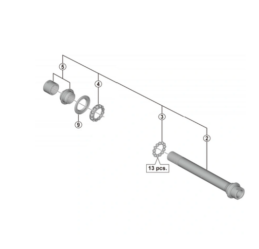 EJE COMPLETO PARA FH-M7010-B/FH-M618-B