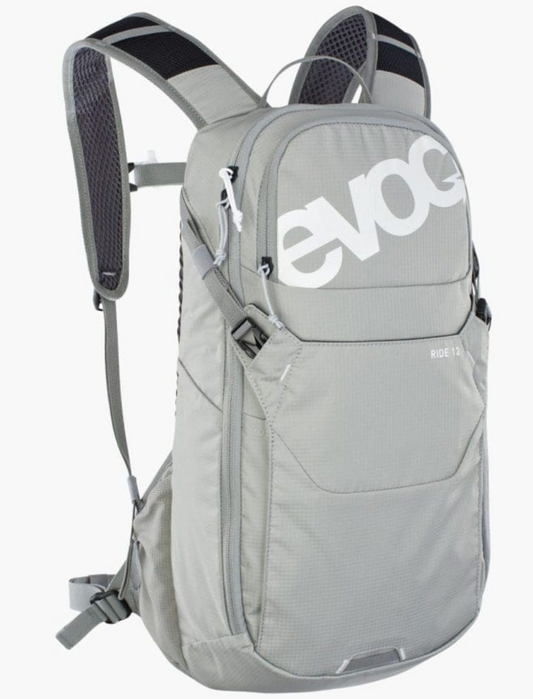Mochila EVOC Ride 12 + bolsa de hidratacion 2LT Stone