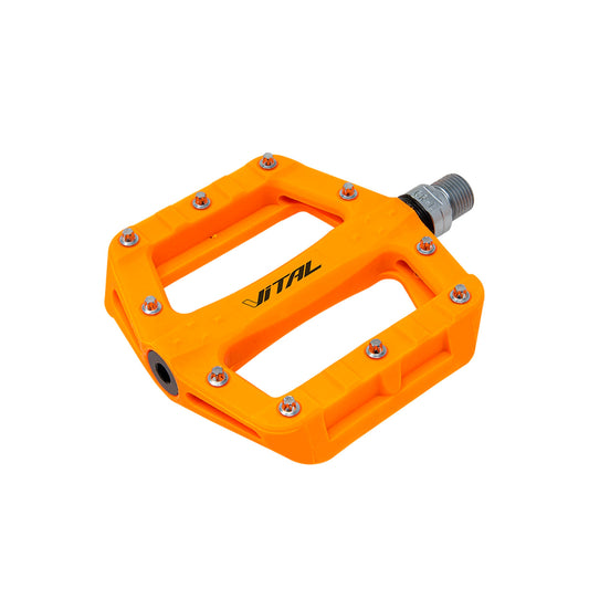 PEDALES 9/16 NYLON PIN MET NARANJA VITAL